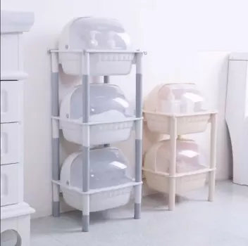 Стеллаж из 3-х лотков с откидными крышками, 33х28х90 см