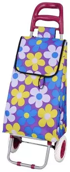 Сумка-тележка Рыжий кот А204, синий/белый