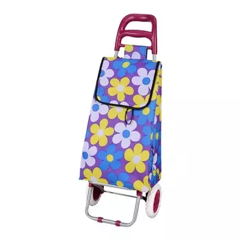 Сумка-тележка Рыжий кот А204, васильки