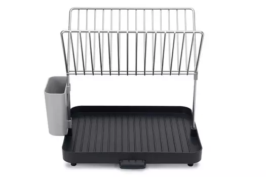 Сушилка для посуды и столовых приборов 2-уровневая со сливом Y-rack Черная
