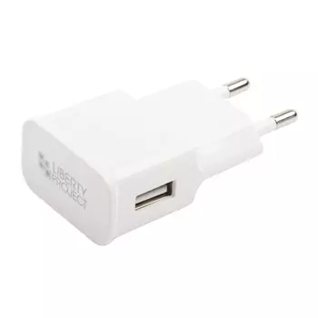 СЗУ «LP» с выходом USB 2,1A + кабель USB Type-C «Classic Plus» (белое/коробка)
