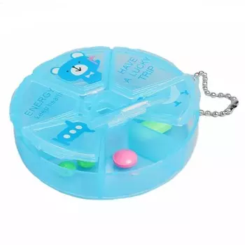 Таблетница -Карусель, 6 секций, цвет микс