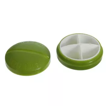 Таблетница круглая - 4 секции, цвет микс