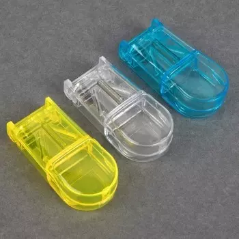 Таблетница с таблеторезкой, 1 секция, цвет прозрачный, микс