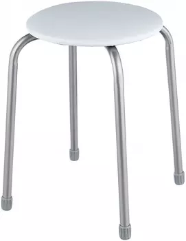 Табурет Nika Классика 2 (ТК02), металл/искусственная кожа, цвет: светло-серый
