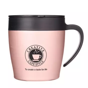 Термокружка Creative Cafe Style 330 мл, Розовый