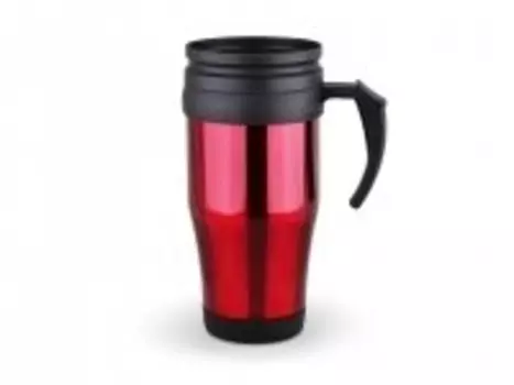 Термокружка Diolex DXM-450-2R красный, 450 мл., с крышкой, нержавеющая сталь