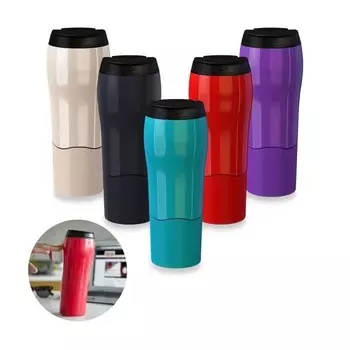 Термокружка с дном на присоске, цвет микс