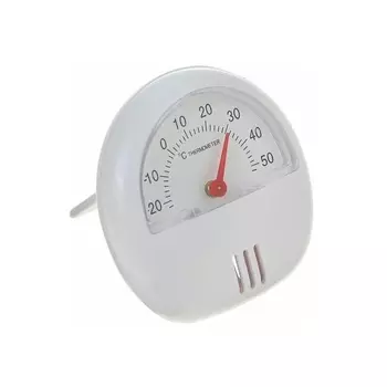 Термометр универсальный, механический, крепление магнит, d=5.5 см, белый