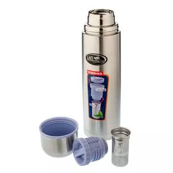 Классический термос Biostal NB-1000Z, 1 л серебристый