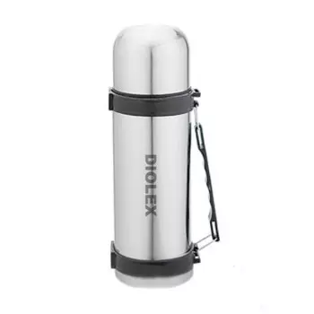 Термос Diolex DXT-1000-1, универсальный 1000 мл., ремешок в комплекте, нержавеющая сталь
