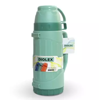 Термос Diolex пластиковый со стеклянной колбой 1800 мл DXP-1800-1-B, зеленый