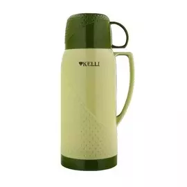 Термос KELLI KL-0968 Хаки со стеклянной колбой 1л