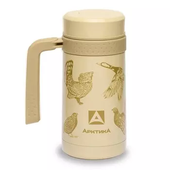 Термос-кружка Арктика 412-500 птица с ручкой, 500мл
