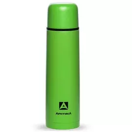 Термос с узким горлом Арктика классический 102-1000, пластиковое напыление, 1л, зеленый