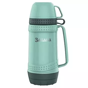 Термос со стеклянной колбой ЗАБАВА РК-1803, 1,8л зеленый (12) (РОССИЯ)