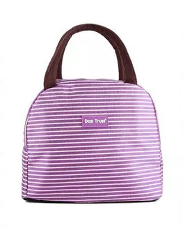Термосумка для ланчбоксов, фиолетовая полоска