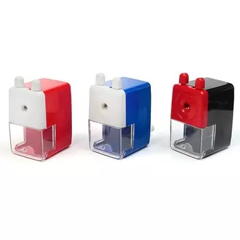 Точилка механическая с контейнером - Классика средняя, цвет микс