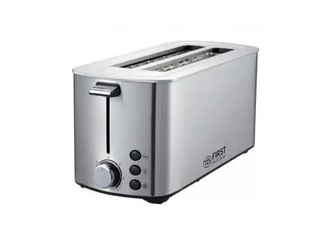 Тостер FIRST 5367-5, 1400 Вт, 2 cлота для ломтиков 25,5х11,5х4 см, стальной