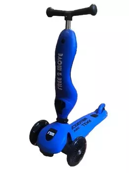 Трехколесный самокат Scooter Free 2 Move (Seat) с сиденьем, синий