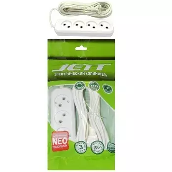 Удлинитель ДЖЕТТ РС-4 без з/м, 4р*5м ( провод ПВС 2х0,75 ) 155-405