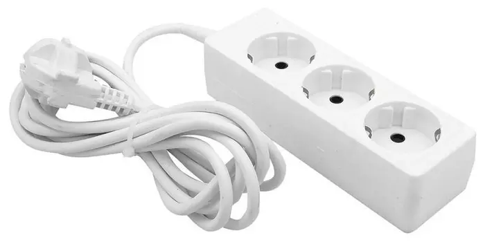 Удлинитель GLK-3g/1,5m, 10А 3 гн ПВС (1,5м) с заземл 2200 Вт