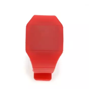 Ультратонкие силиконовые LED часы Nexer G1206, Квадратные, Красный