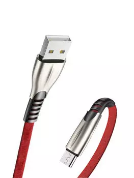 USB-кабель для зарядки 2.4А с Type C-разъемом, 1 м, красный