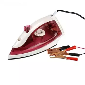 Утюг 12В, мощность 150W, с отпаривателем, провод 2.3 м. цвет микс