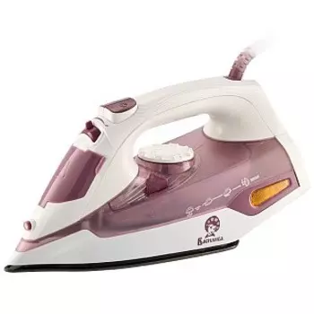 Утюг ВАСИЛИСА У4-2000 белый с темн-роз: 2000Вт, АНТИПРИГАРНОЕ, САМООЧИСТКА,Паровой удар(Россия)(10)