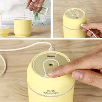 Увлажнитель воздуха USB 3 в 1 Can Нumidifier, жёлтый