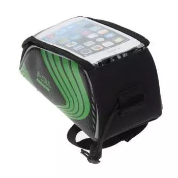 Велосипедная сумка на раму под смартфон B-Soul, 21х9,5х9,5 см, зелёный