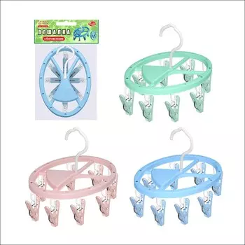 Вешалка с 12 прищепками. Размер 17х25 см.