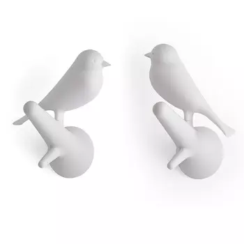 Вешалки настенные Sparrow, 2 шт., белые