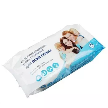 Влажные салфетки для всей семьи Смарт Эконом, 70 шт.