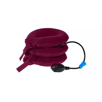 Воротник массажный надувной, бордовый