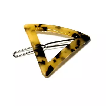 Заколка для волос с черепаховым принтом - Треугольник, светлый