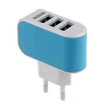 Зарядное сетевое устройство с тремя USB входами