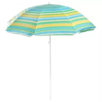 Зонт пляжный - Модерн, с механизмом наклона, серебряным покрытием, d=180 cм, h=195 см, цвет микс