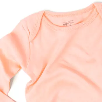 Боди с длинным рукавом, цвет - Нежный лососик