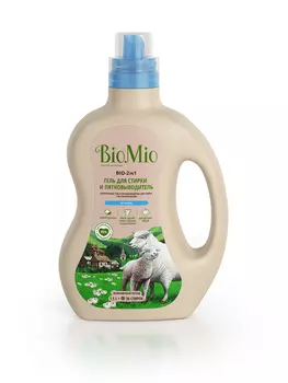 Гель для стирки BIO MIO 1500мл Bio 2в1 пятновыводитель для стирки белья