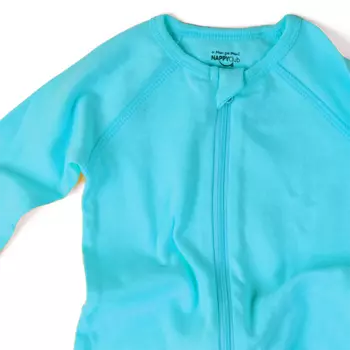 Комбинезон с лапками и длинным рукавом на молнии, цвет - Мятная конфетка