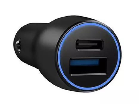 Автомобильное зарядное устройство ASUS ACHU00, 28Вт, USB, USB Type-C, 2.1A, Черный 90AC02R0-BCH001