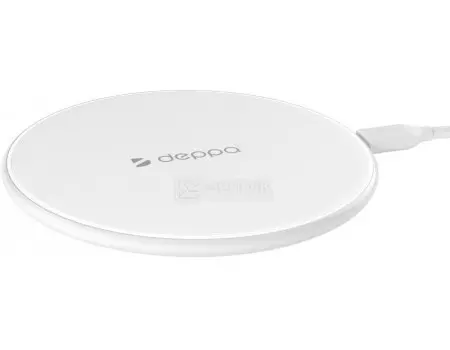 Беспроводное зарядное устройство Deppa 24001 Qi Fast Charger, 5V/1A, 9V/1.1A, Белый