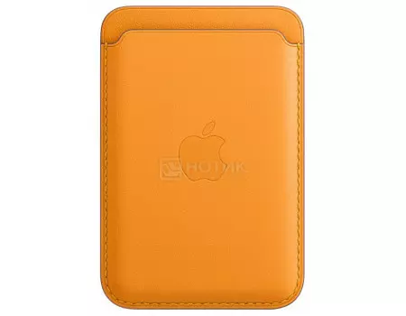 Чехол-бумажник Apple Leather Wallet with MagSafe для iPhone 12/12 mini/12 Pro/12 Pro Max MHLP3ZE/A, Кожа, Желтый