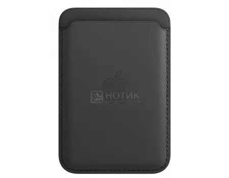 Чехол-бумажник Apple Leather Wallet with MagSafe для iPhone 12/12 mini/12 Pro/12 Pro Max MHLR3ZE/A, Кожа, Черный