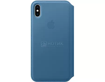 Чехол-книжка Apple Leather Folio Cape Cod Blue для iPhone XS MRX02ZM/A , Кожа, Голубой
