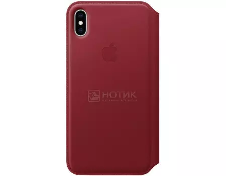 Чехол-книжка Apple Leather Folio Red для iPhone XS Max MRX32ZM/A, Кожа, Красный