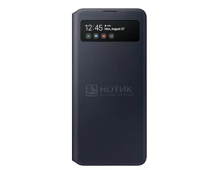 Чехол-книжка Samsung S View Wallet Cover для смартфона Samsung Galaxy A51, Полиуретан/поликарбонат, Black, Черный, EF-EA515PBEGRU