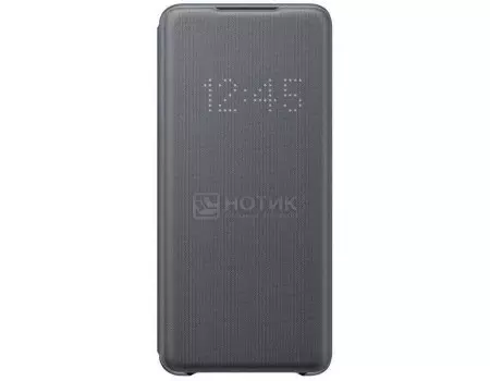 Чехол-книжка Samsung Smart LED View Cover для смартфона Samsung Galaxy S20+ , Полиуретан/Поликарбонат, Gray, Серый, EF-NG985PJEGRU